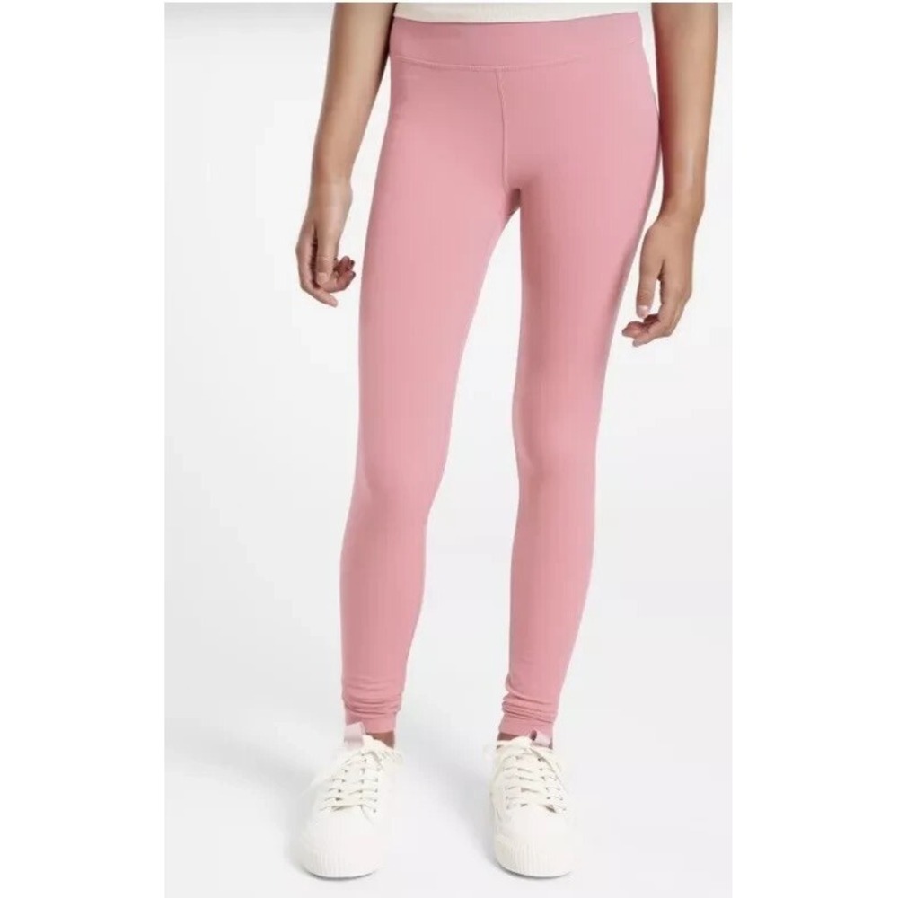 Athleta Girl Pink High Rise Powervita Chit Chat Tight Leggings‎ Size L 12